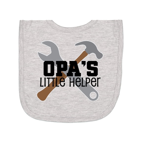 Inktastic Opa Little Helper Grandkid Newborn Bib