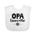 thumbnail image 1 of Inktastic Opa Loves Me Granddaughter Girls Baby Bib, 1 of 4