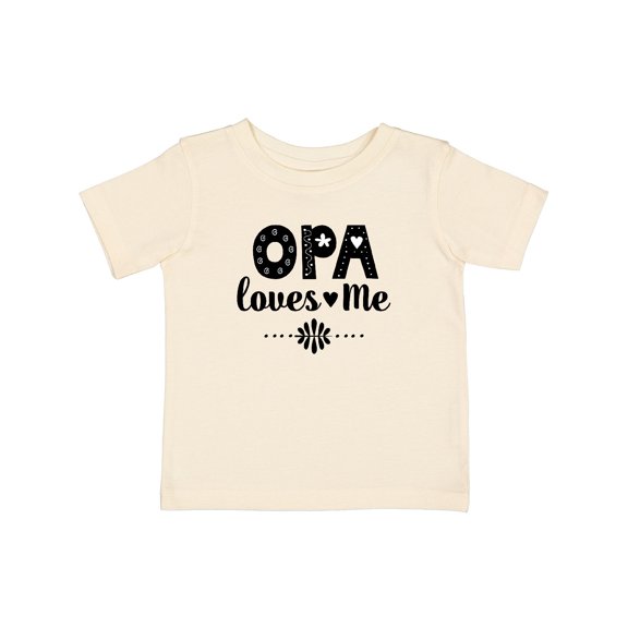 Inktastic Opa Loves Me Granddaughter Girls Baby T-Shirt