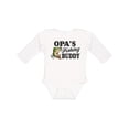 thumbnail image 1 of Inktastic Opa's Fishing Buddy Boys Long Sleeve Baby Bodysuit, 1 of 5