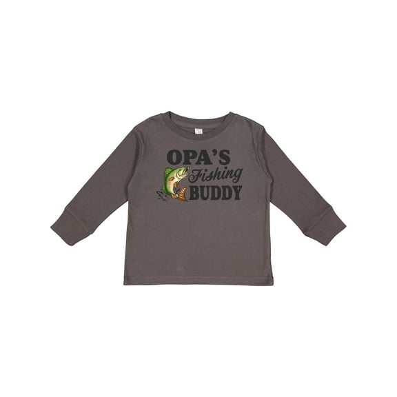 Inktastic Opa's Fishing Buddy Boys Long Sleeve Toddler T-Shirt