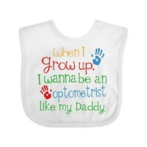Inktastic Optometrist Like Daddy Boys or Girls Baby Bib