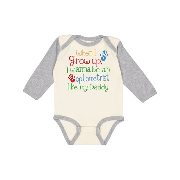 Inktastic Optometrist like Daddy Boys or Girls Long Sleeve Baby Bodysuit