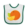 thumbnail image 1 of Inktastic Orange Fruit Boys or Girls Baby Bib, 1 of 4