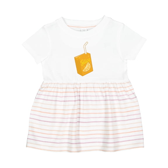 Inktastic Orange Juice Box Girls Baby Dress