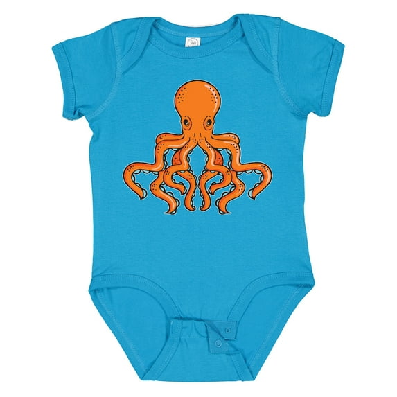 Inktastic Orange Octopus Boys or Girls Baby Bodysuit