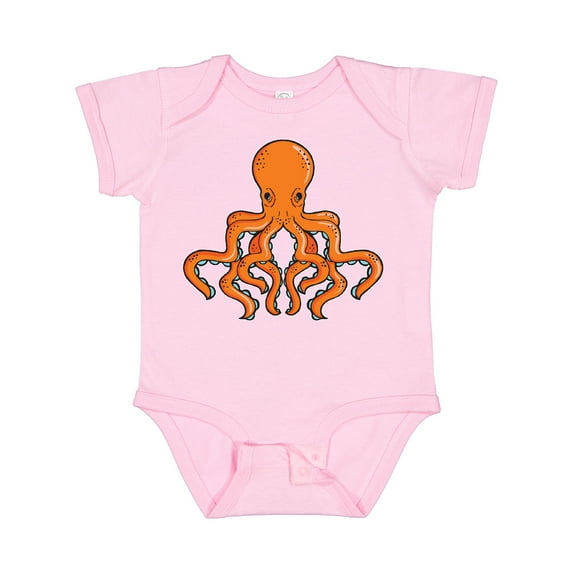 Inktastic Orange Octopus Boys or Girls Baby Bodysuit