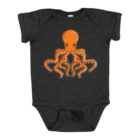 Inktastic Orange Octopus Boys or Girls Baby Bodysuit