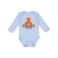 thumbnail image 1 of Inktastic Orange Octopus Boys or Girls Long Sleeve Baby Bodysuit, 1 of 5