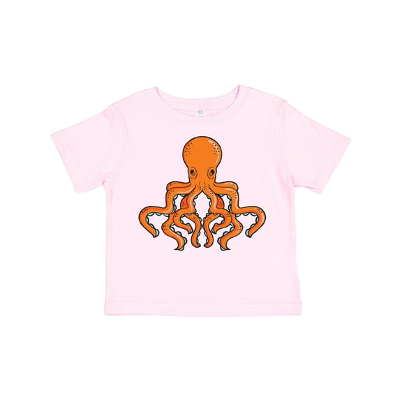 Inktastic Orange Octopus Boys or Girls Toddler T-Shirt