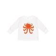 thumbnail image 1 of Inktastic Orange Octopus Cute Sea Creature Nautical Boys or Girls Long Sleeve Toddler T-Shirt, 1 of 5