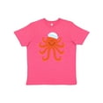 thumbnail image 1 of Inktastic Orange Octopus Cute Sea Creature Nautical Youth T-Shirt, 1 of 5