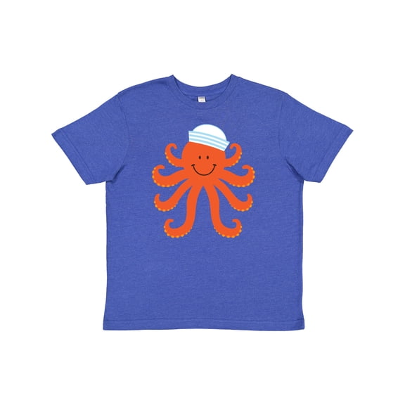 Inktastic Orange Octopus Cute Sea Creature Nautical Youth T-Shirt