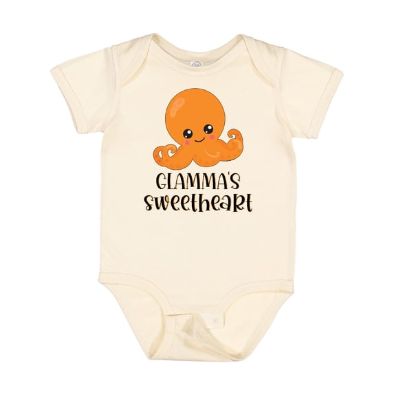 Inktastic Orange Octopus Glamma's Sweetheart Boys or Girls Baby Bodysuit