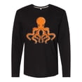 thumbnail image 1 of Inktastic Orange Octopus Long Sleeve T-Shirt, 1 of 5