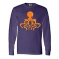 thumbnail image 1 of Inktastic Orange Octopus Long Sleeve T-Shirt, 1 of 5