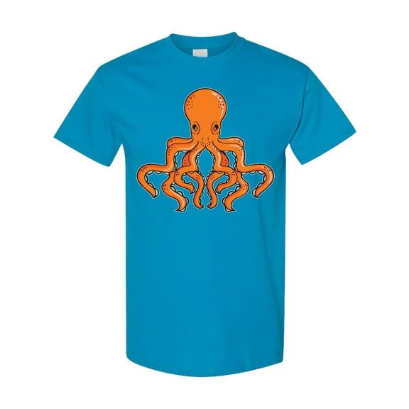 Inktastic Orange Octopus T-Shirt