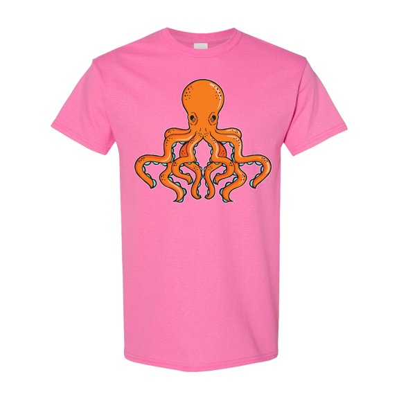 Inktastic Orange Octopus T-Shirt