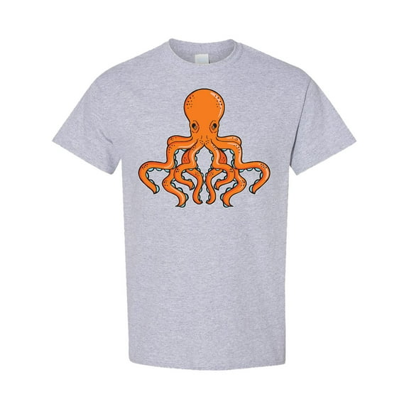 Inktastic Orange Octopus T-Shirt
