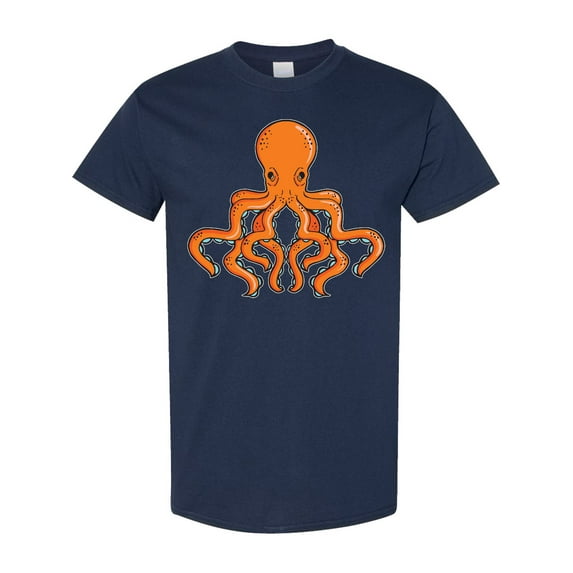 Inktastic Orange Octopus T-Shirt
