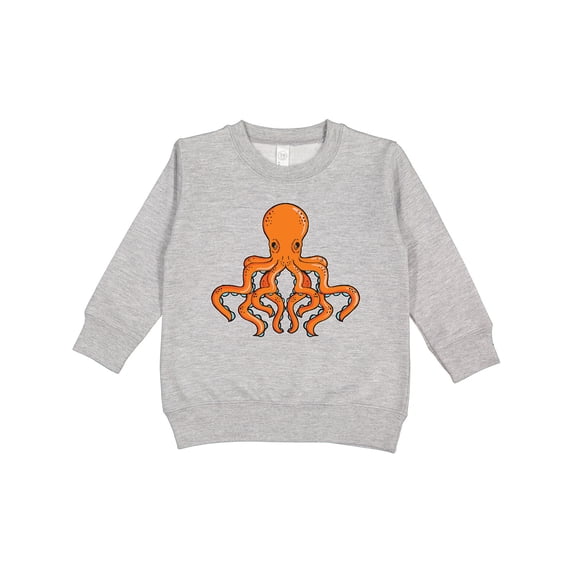 Inktastic Orange Octopus Toddler Sweatshirt