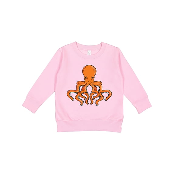 Inktastic Orange Octopus Toddler Sweatshirt