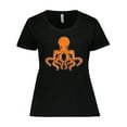 thumbnail image 1 of Inktastic Orange Octopus Women's Plus Size T-Shirt, 1 of 5