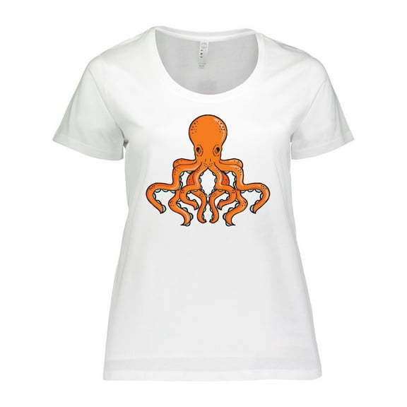 Inktastic Orange Octopus Women's Plus Size T-Shirt