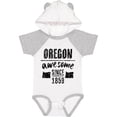 thumbnail image 1 of Inktastic Oregon Awesome Since 1859 Boys or Girls Baby Bodysuit, 1 of 5