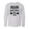 thumbnail image 1 of Inktastic Oregon Awesome Since 1859 Long Sleeve Youth T-Shirt, 1 of 5
