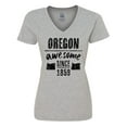thumbnail image 1 of Inktastic Oregon Awesome Since 1859 Women's V-Neck T-Shirt, 1 of 5