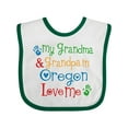 thumbnail image 1 of Inktastic Oregon My Grandma and Grandpa Love Me Boys or Girls Baby Bib, 1 of 4