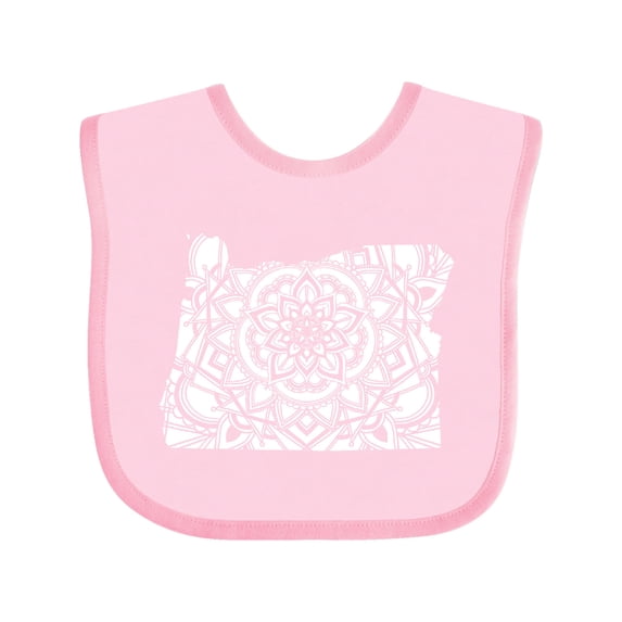 Inktastic Oregon Silhouette Mandala Boys or Girls Baby Bib