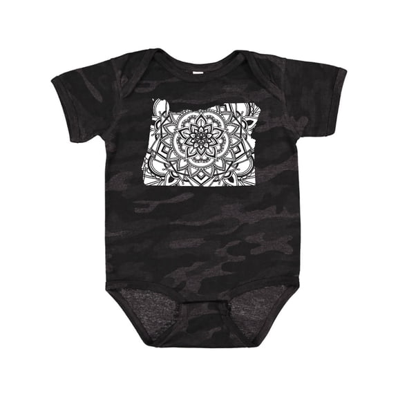 Inktastic Oregon Silhouette Mandala Boys or Girls Baby Bodysuit