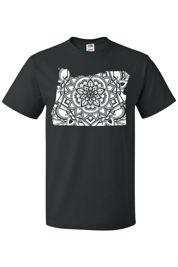 Oregon Silhouette Mandala T-Shirt