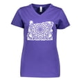 thumbnail image 1 of Inktastic Oregon Silhouette Mandala Women's V-Neck T-Shirt, 1 of 5