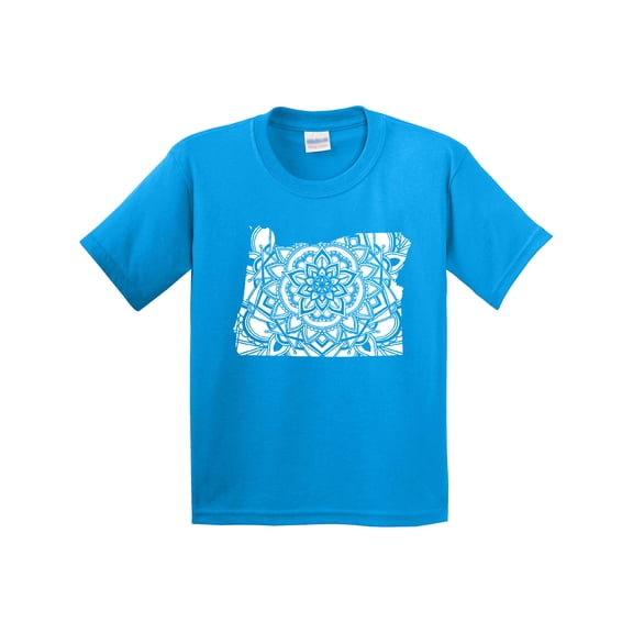 Inktastic Oregon Silhouette Mandala Youth T-Shirt