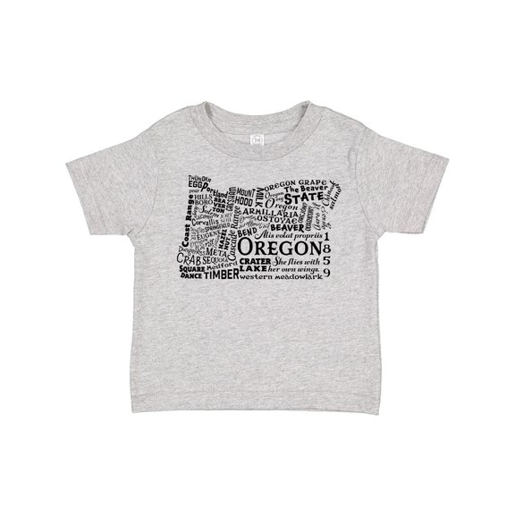 Inktastic Oregon Word Salad- State Outline Boys or Girls Toddler T-Shirt
