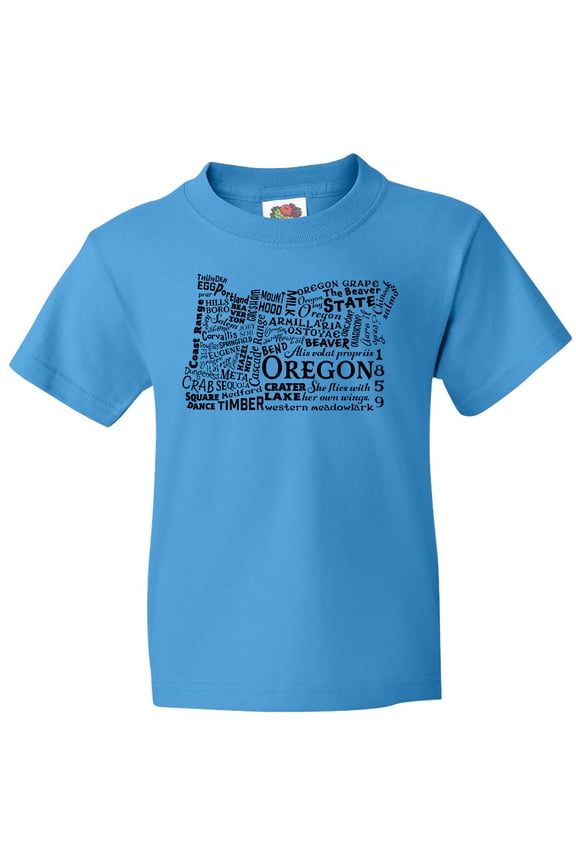 Oregon Word Salad- State Outline Youth T-Shirt