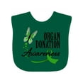 thumbnail image 1 of Inktastic Organ Donation Awareness- Butterfly Green Ribbon Boys or Girls Baby Bib, 1 of 4