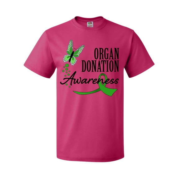 Inktastic Organ Donation Awareness- Butterfly Green Ribbon T-Shirt