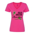 thumbnail image 1 of Inktastic Organ Donation awareness- butterfly green ribbon Women's V-Neck T-Shirt, 1 of 5