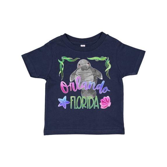 Inktastic Orlando Florida Cute Swimming Manatee Boys or Girls Toddler T-Shirt