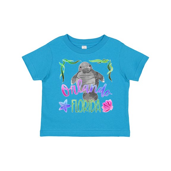 Inktastic Orlando Florida Cute Swimming Manatee Boys or Girls Toddler T-Shirt