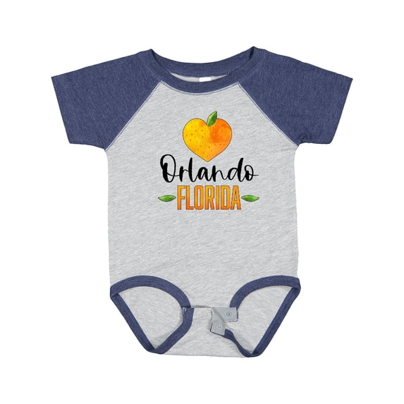 Inktastic Orlando Florida Orange in Heart Boys or Girls Baby Bodysuit