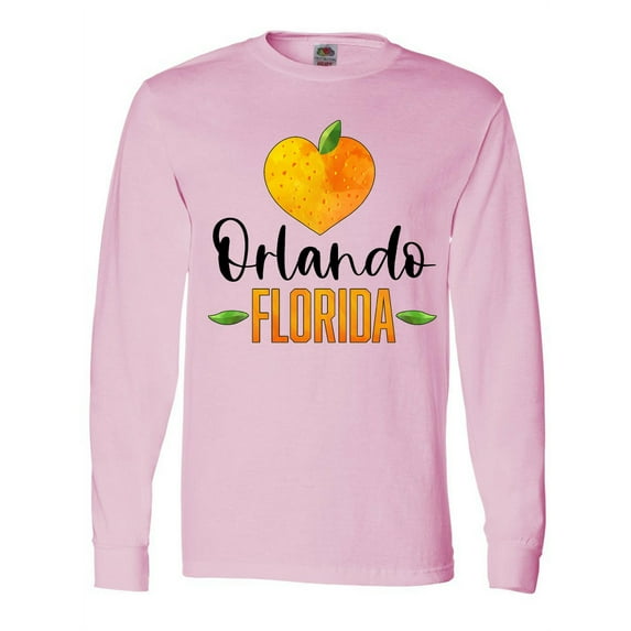 Inktastic Orlando Florida Orange in Heart Long Sleeve T-Shirt