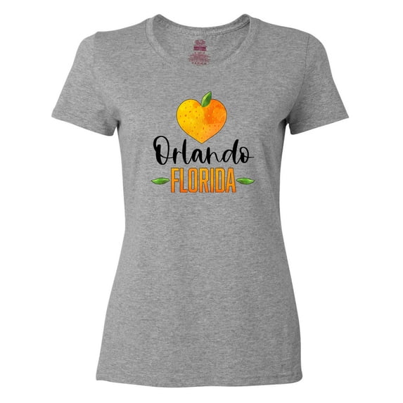 Inktastic Orlando Florida Orange in Heart Women's T-Shirt