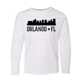 thumbnail image 1 of Inktastic Orlando Florida Skyline City Long Sleeve Youth T-Shirt, 1 of 5