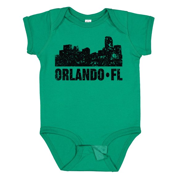 Inktastic Orlando Skyline with Grunge Boys or Girls Baby Bodysuit