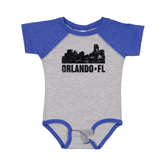 Inktastic Orlando Skyline with Grunge Boys or Girls Baby Bodysuit